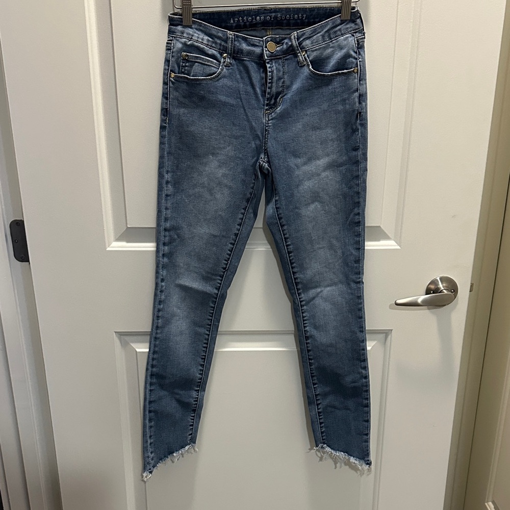 Articles Of Society Distressed Blue Skinny Jeans